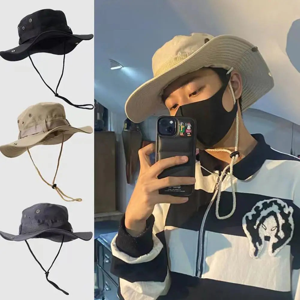 Outdoor Sun Protection Bucket Hat | UV Face Cover Cap for Hiking and Camping