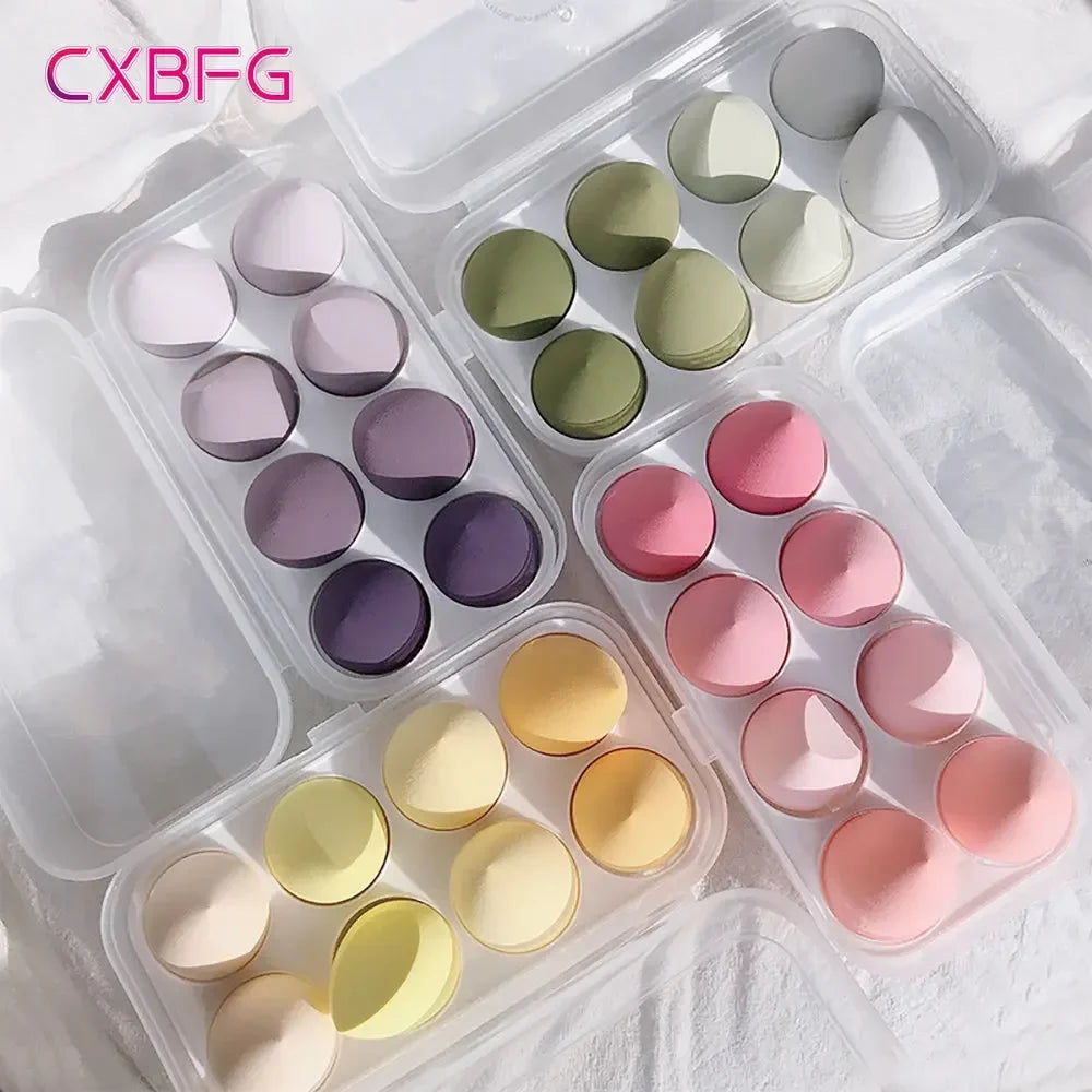 4/8pcs Makeup Sponge Blender Set | Soft Latex Foundation Blending Sponges