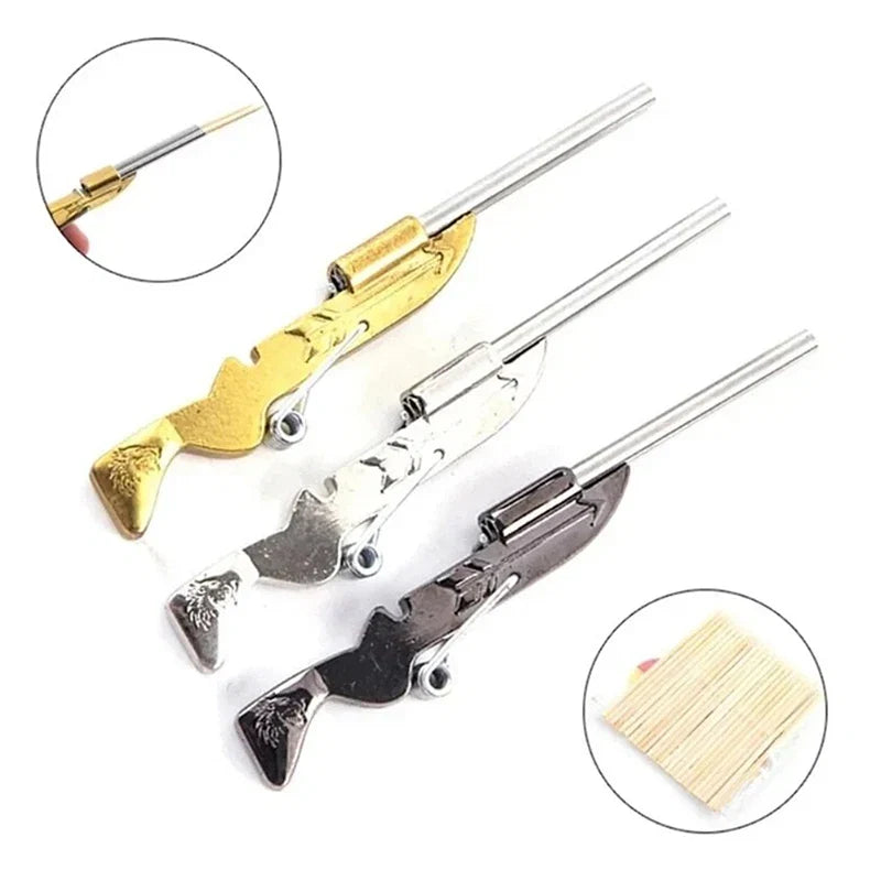 Mini Toothpick Gun | Metal Shooting Toy for Fun and Decompression