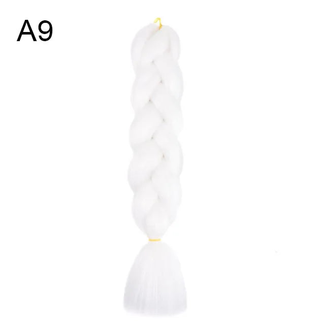 24-Inch Yaki Braids Ombre Jumbo Braiding Hair | Green Synthetic Hair Extensions for DIY Styles