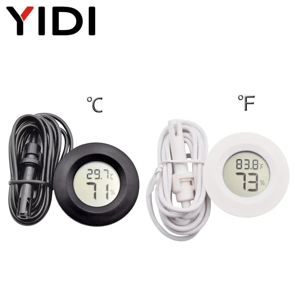 Mini LCD Digital Thermometer Hygrometer | Temperature Humidity Monitor for Incubator Aquarium