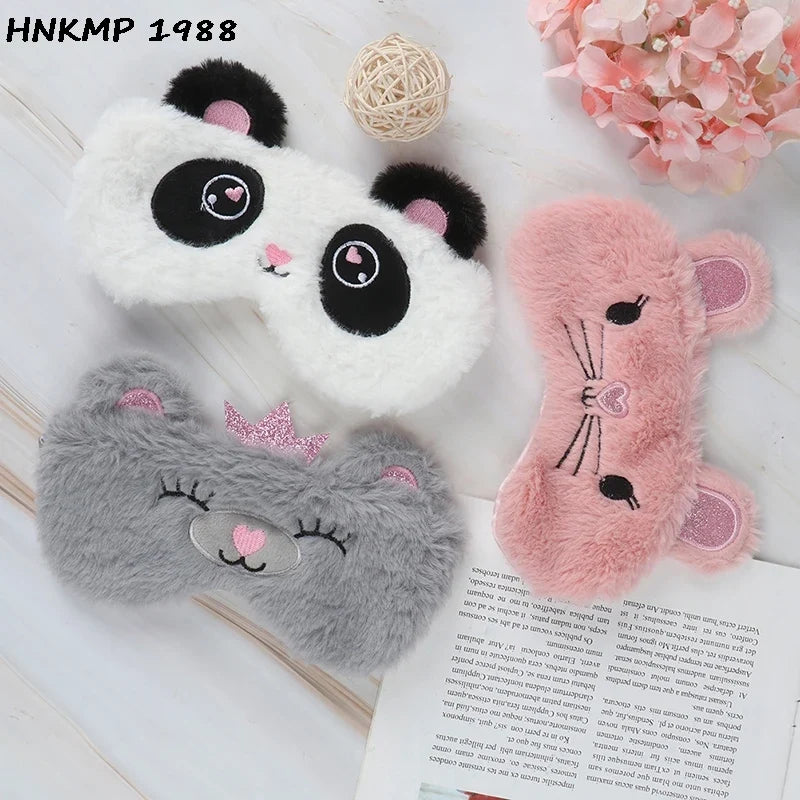 Cute Panda Eye Mask | Plush Sleep Eye Cover for Travel