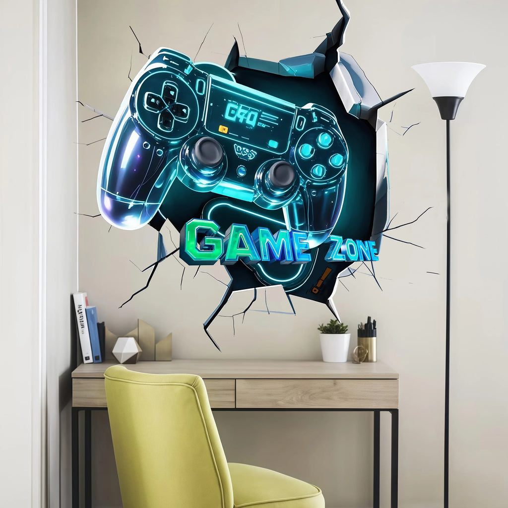 3D Visual Wall Sticker | Game Console Atmosphere Decal