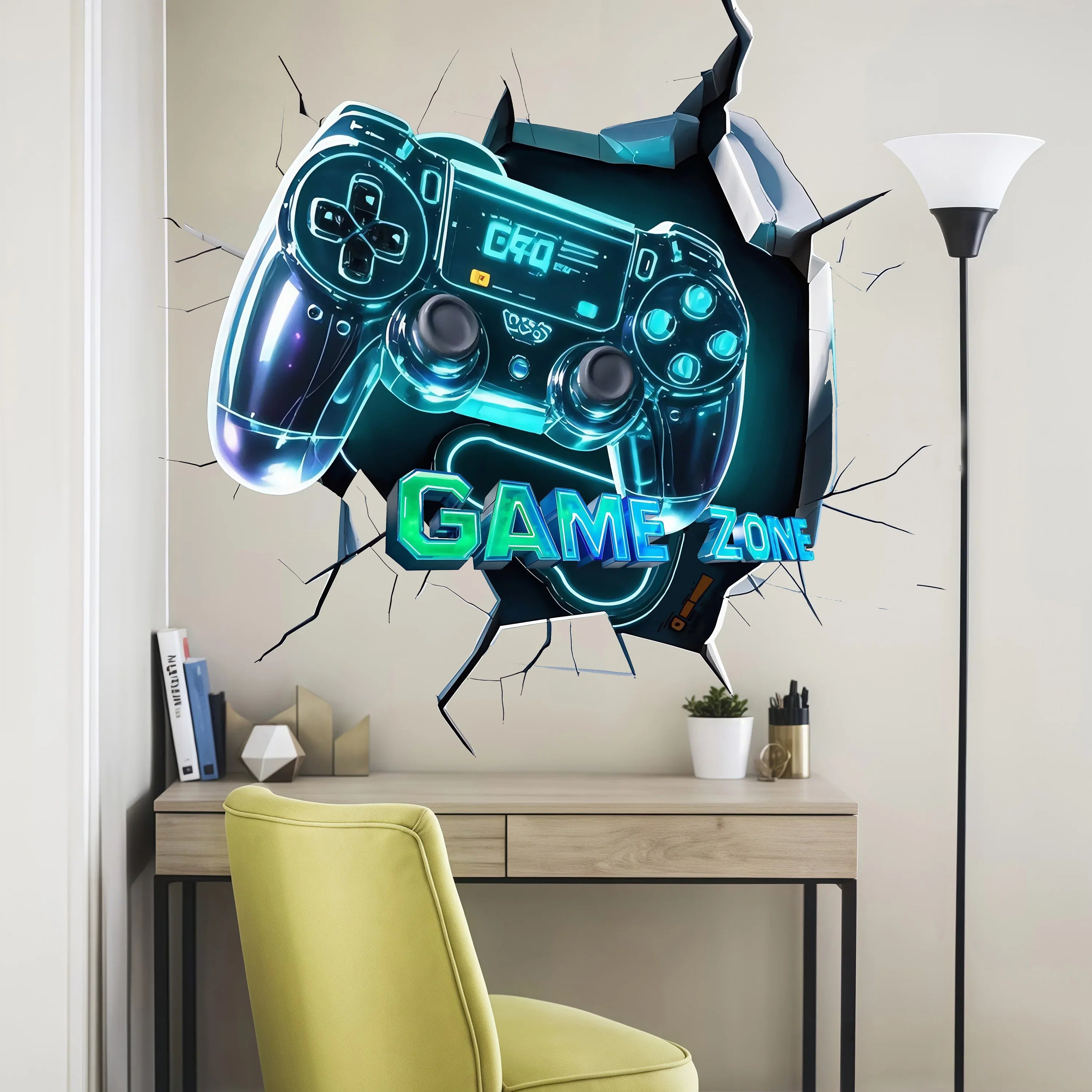 3D Visual Wall Sticker | Game Console Atmosphere Decal