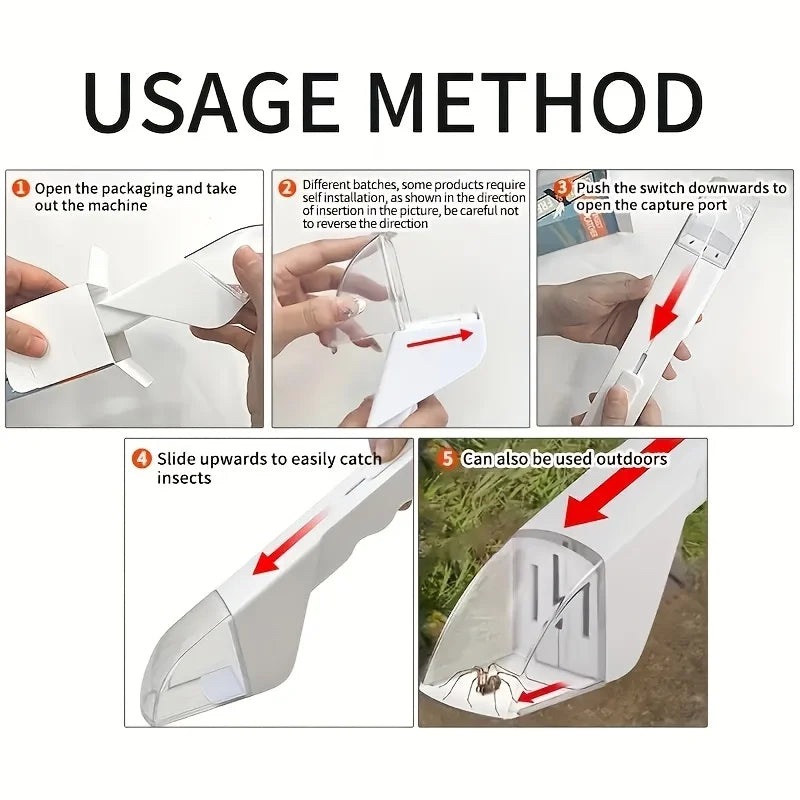 Reusable Handheld Bug Catcher | Humane Insect Trap for Bees, Spiders, and Crawlers