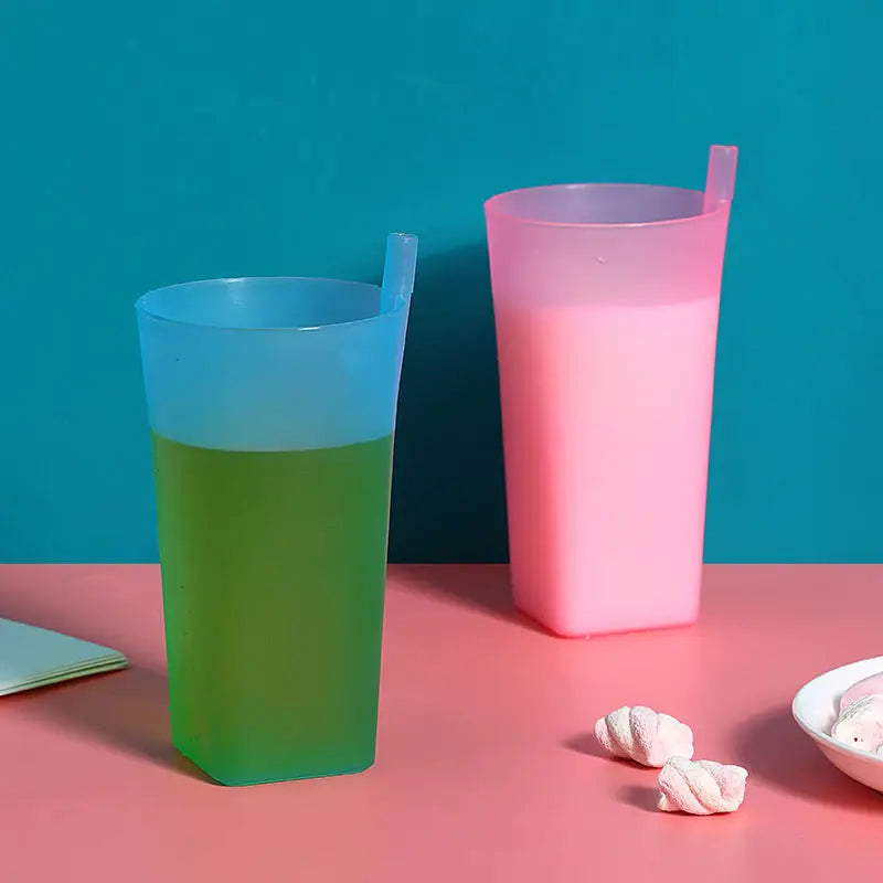 Kids Sippy Cup with Built-In Straw | Spill-Proof Milk Cup for Toddlers