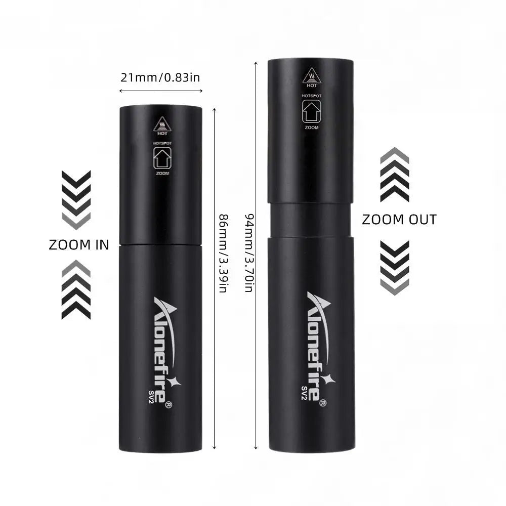 Small Palm Mini Flashlight Rechargeable | Bright Zoomable LED for Camping & Emergency
