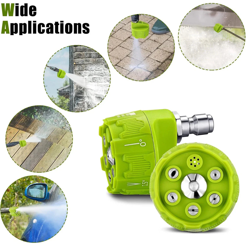 6 in 1 High Pressure Car Wash Nozzle | 14 Inch Quick Connect for 1/4 Pressure Washers