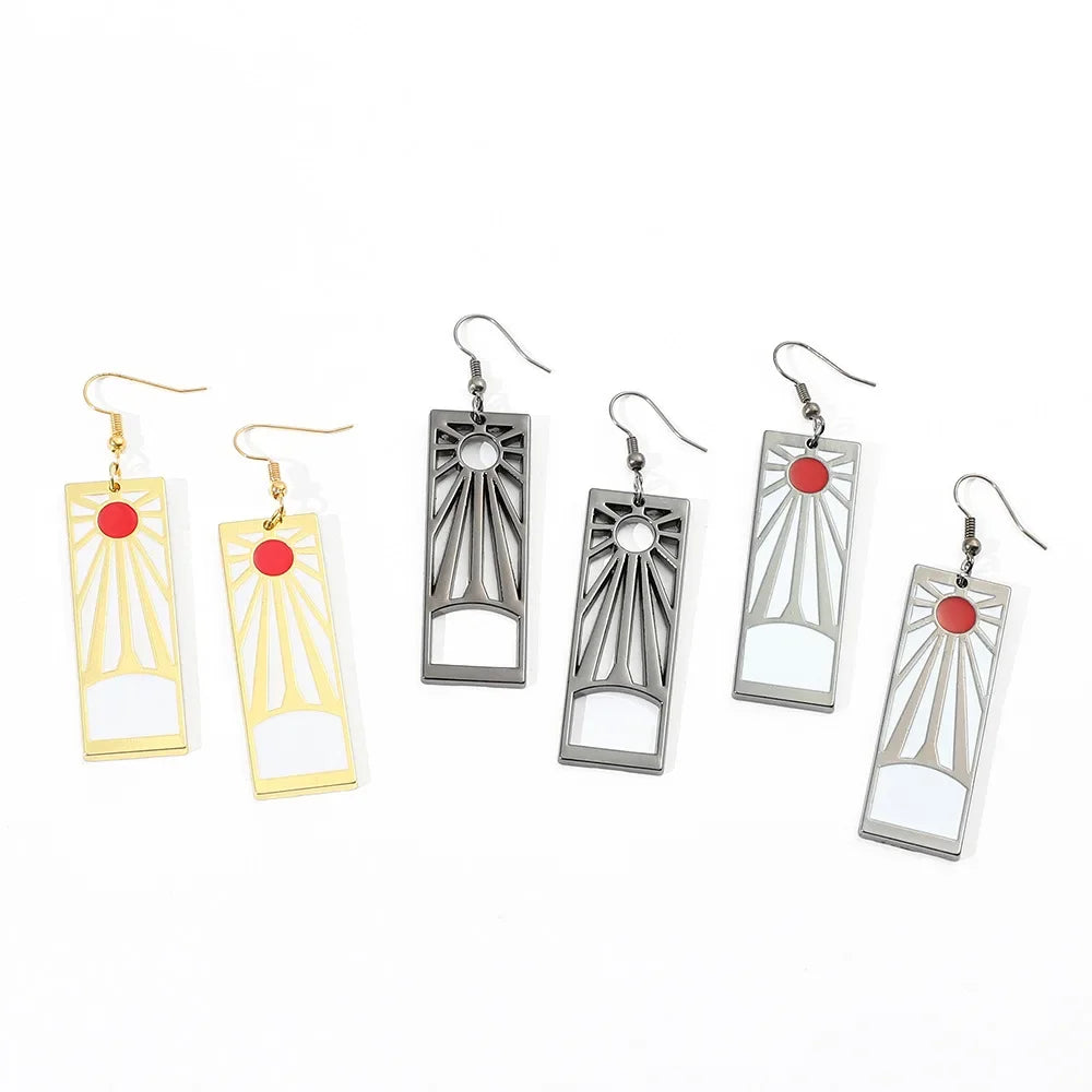 Demon and Slayer Metal Drop Earrings | Unisex Fandom Jewelry