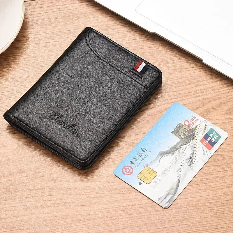 Ultra Thin Vertical Wallet for Men | Minimalist Soft Card Holder
