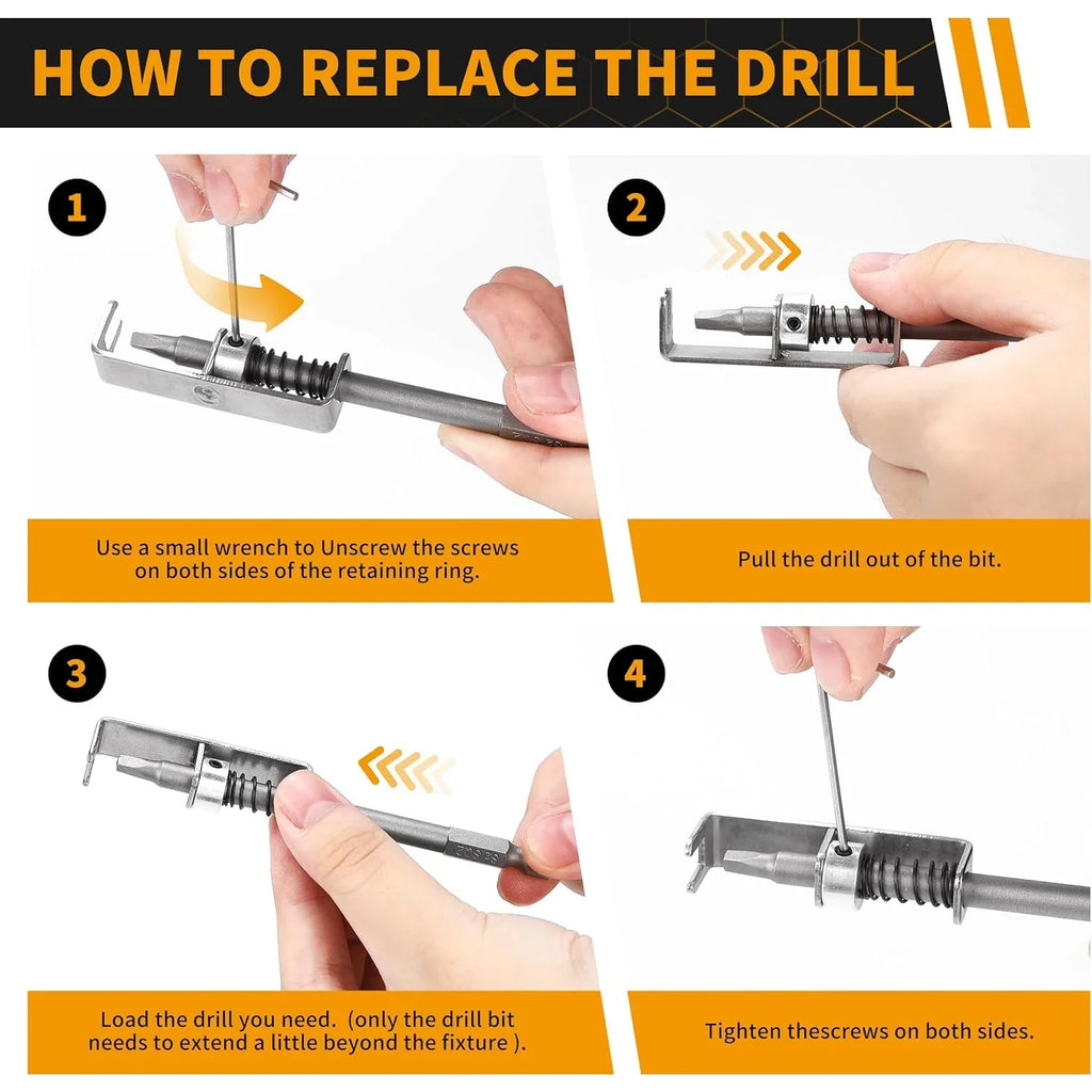 Spring Loaded Screw Holder Bit | Phillips Anti-drop Screwdriver Bit Holder