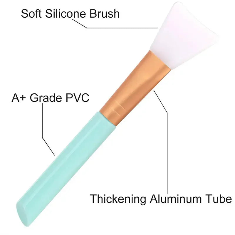 Silicone Facial Mask Brush Set | Mild and Soft Applicator for All Skin Types