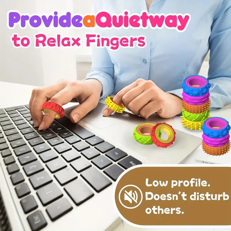 Rotating Fidget Ring | Sensory Stress Relief Toy for Adults and Kids