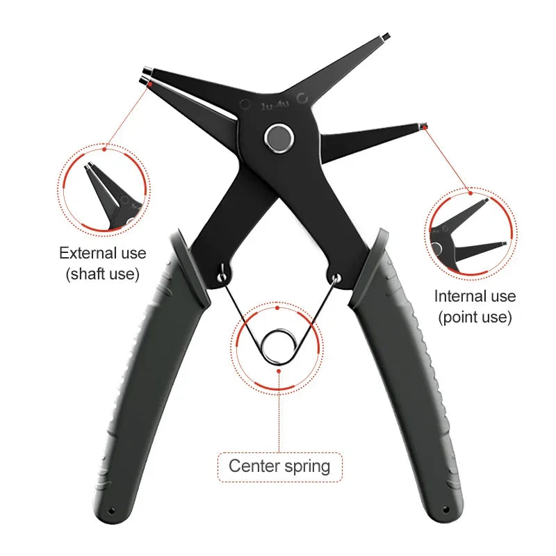 2 in 1 Snap Ring Pliers | Internal and External Retaining Ring Tool