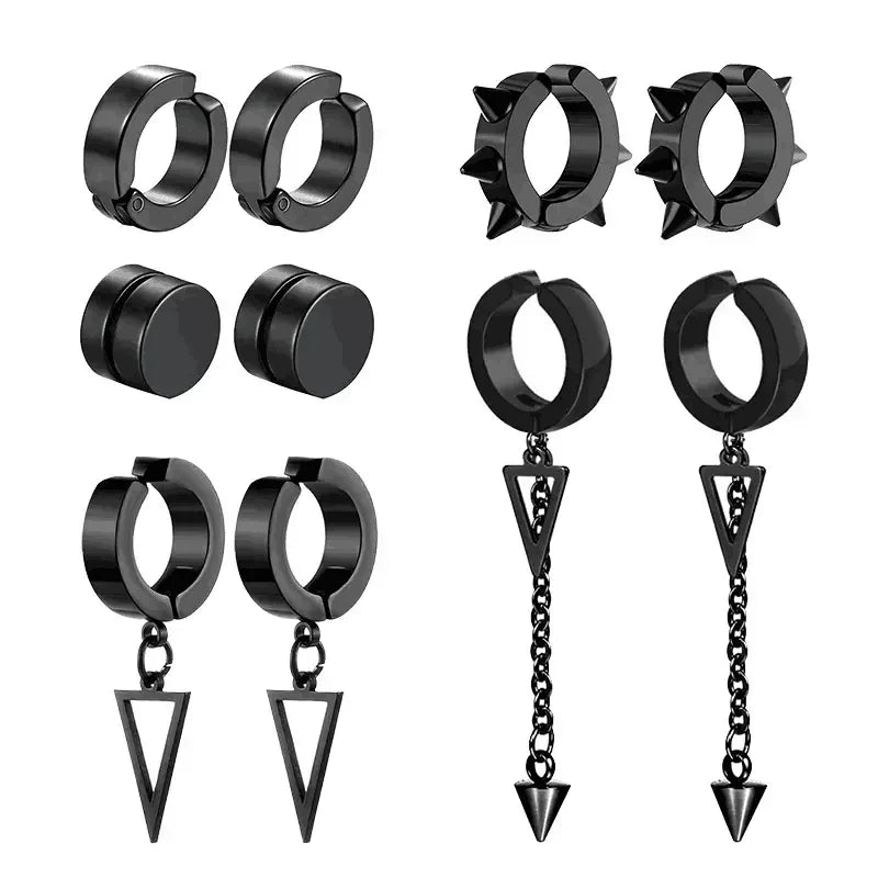 Clip-On Earrings Stainless Steel Round Ear Clip | No Piercing Fashion Jewelry