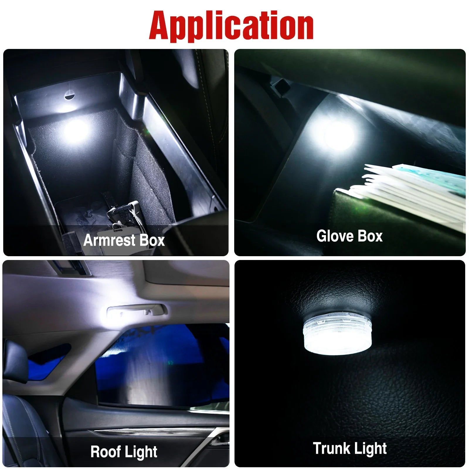 2X LED Touch Light | Portable Car Interior Light and Closet Lamp