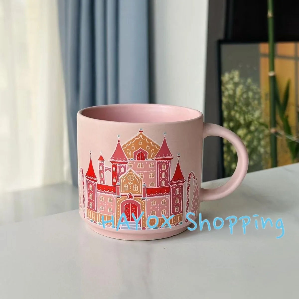 Vintage Christmas Ceramic Mug Set | Holiday Gift for Couples