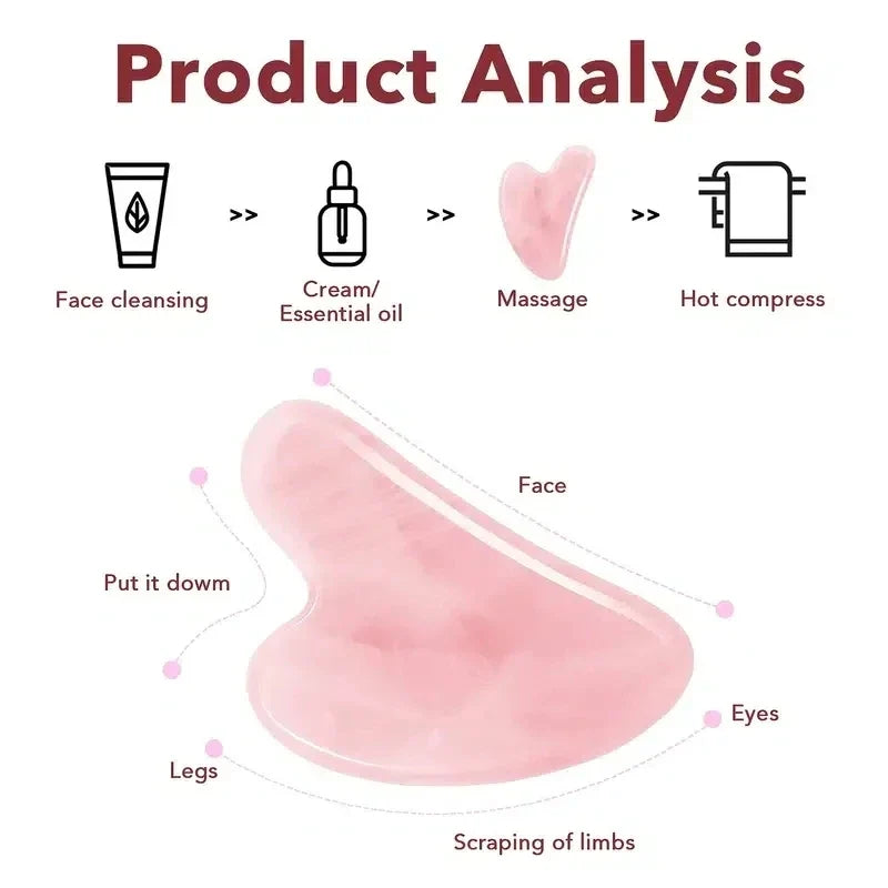 Resin Gua Sha Stone | Face Roller and Gouache Scraper Tool