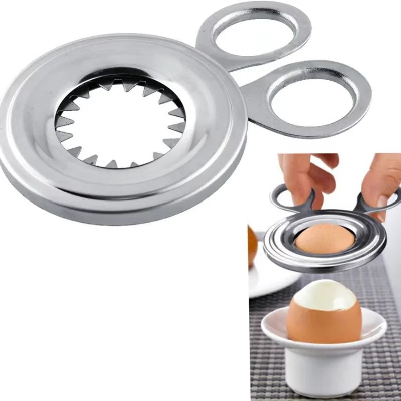 Egg Opener Scissors | Stainless Steel Kitchen Egg Slicer and Cutter Tool