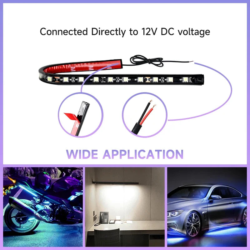 Car Ambient Lighting Strip Set | 12V Waterproof LED Car Interior Decorative Atmosphere Neon Lights