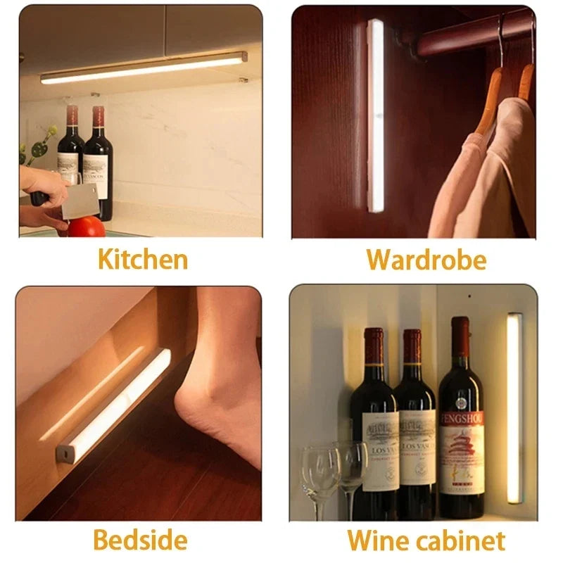 Rechargeable Motion Sensor LED Cabinet Light | Wireless Night Light for Closet Hallway