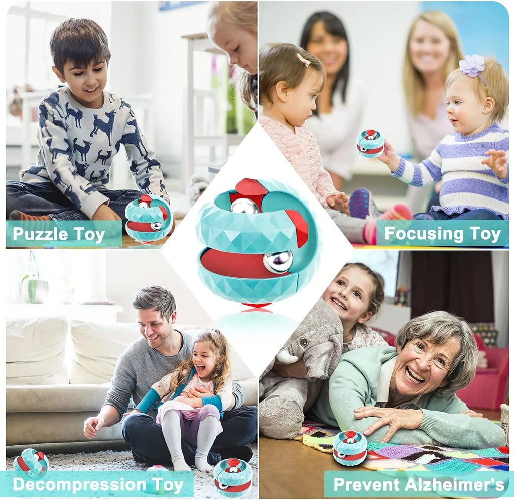 Fidget Orbit Ball | Creative Sensory Decompression Toy for Kids and Adults