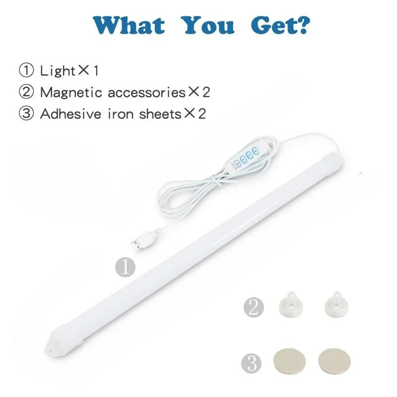 5V USB Under Cabinet LED Light | 3 Color Dimmable Magnetic Night Light