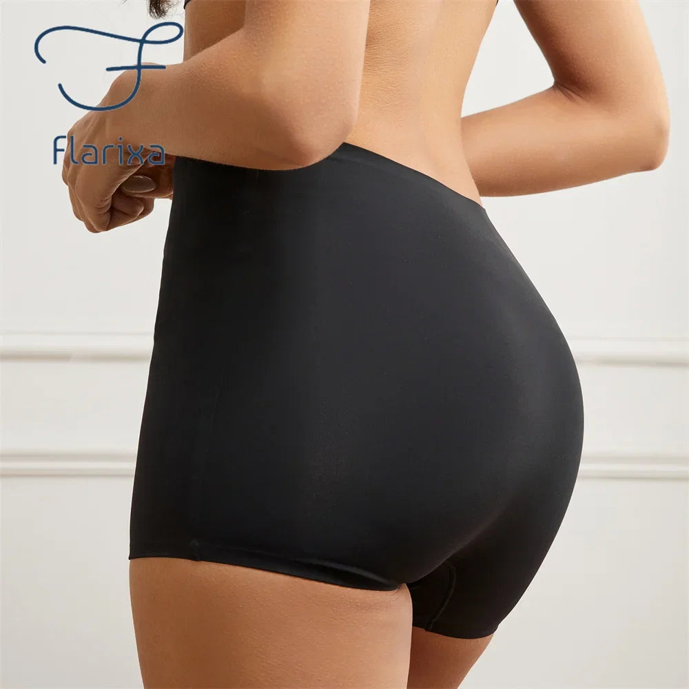 Flarixa Seamless Women Boxer Briefs | Anti Chafing Boyshorts with High Waist