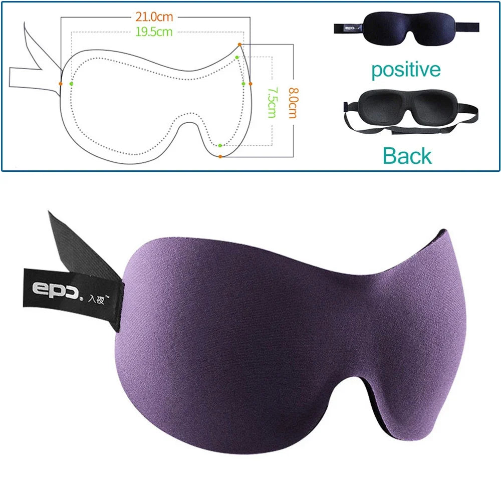 3D Breathable Sleep Mask | Light Blocking Eye Cover for Travel