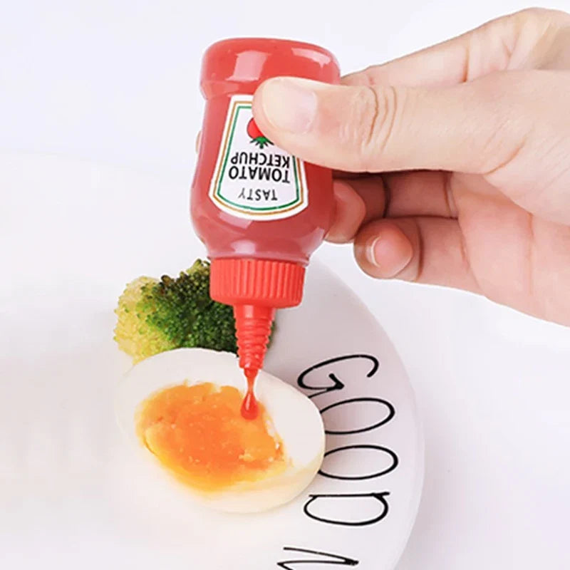 Mini Sauce Bottle Set | Portable Ketchup and Dressing Containers for Bento