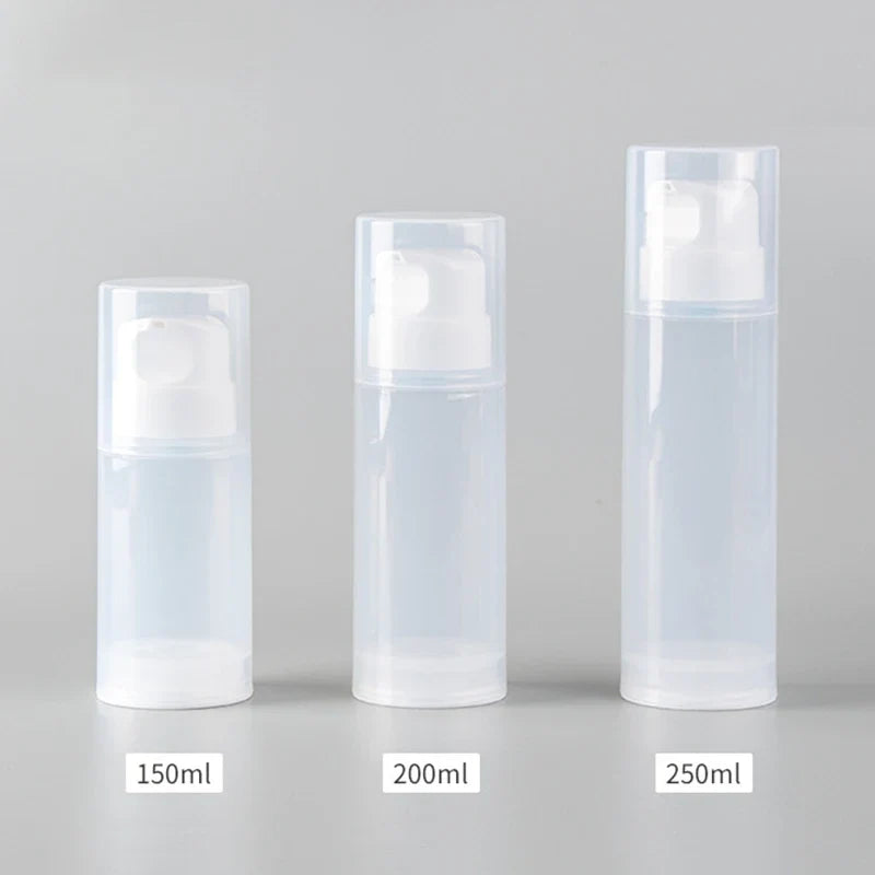 Travel Airless Pump Bottle Set | Leakproof Refillable Lotion Spray Bottles for Travel