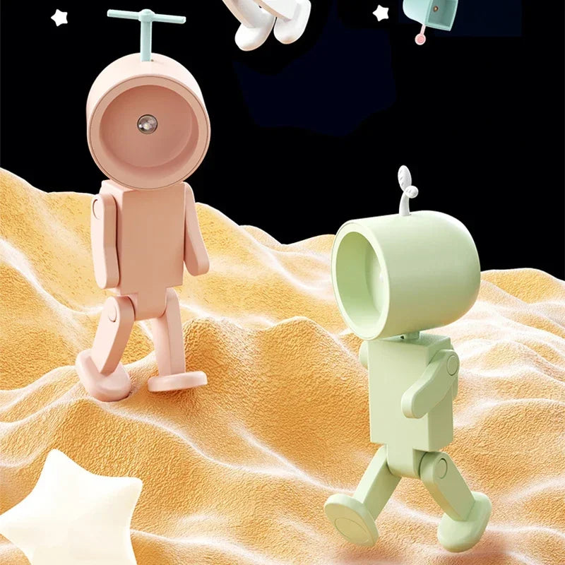 Creative Astronaut Magnetic Night Light | LED Mini Square Robot Book Lamp