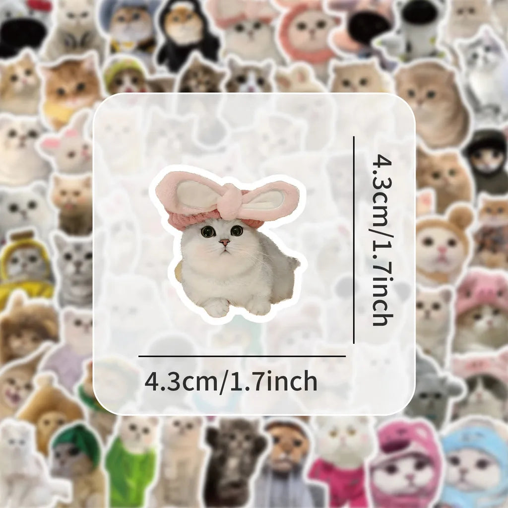 103 Pcs Cute Cat Stickers | Adorable Decor for Journals, Phones, Water Bottles & DIY Crafts
