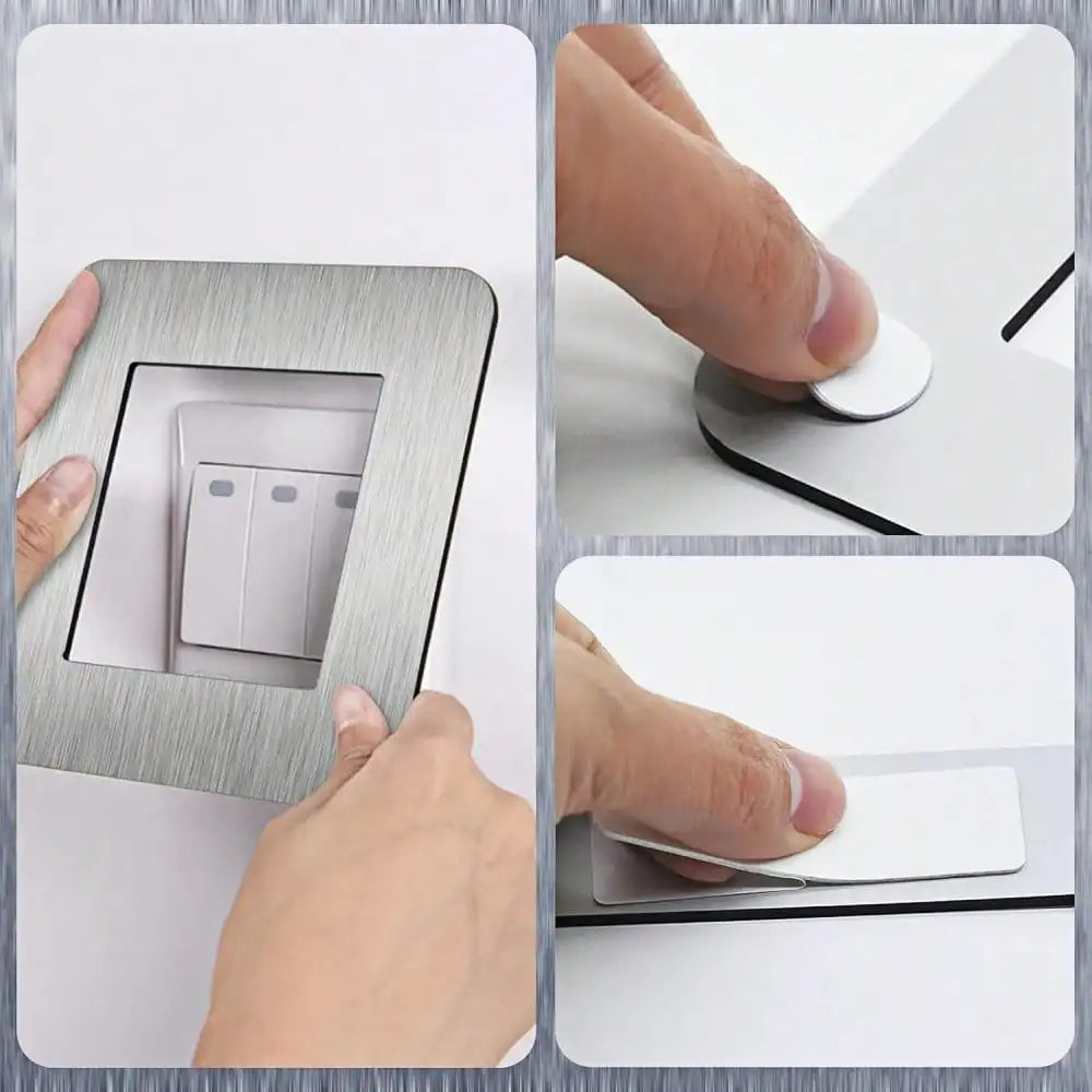 Square Switch Wall Sticker | Pre-stuck Decorative Switch Cover, 14.6x14.6cm