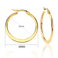 LUXUSTEEL Stainless Steel Hoop Earrings | Simple Geometric Shapes for Women