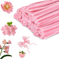 100pcs Pink Pipe Cleaners | Chenille Stems for Art and Craft Supplies