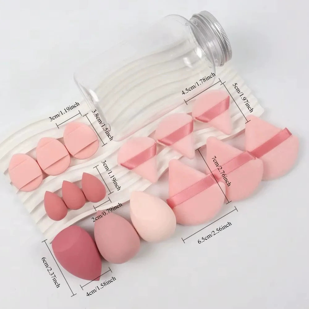 12/15Pcs Makeup Sponge Set | Latex-Free Beauty Blender Puff Kit