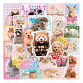 50pcs Cute Real Animal Sticker Set | Kawaii Scrapbook Decals for DIY Decor