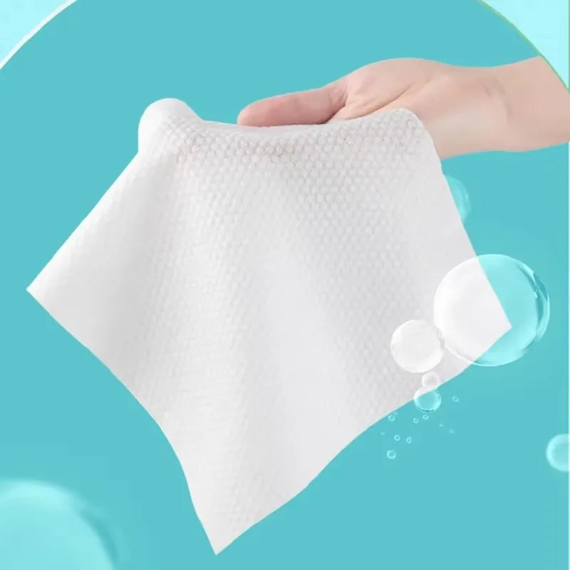 Disposable Face Towels 100 PCS | Soft Dry Makeup Remover Wipes for Car & Skincare