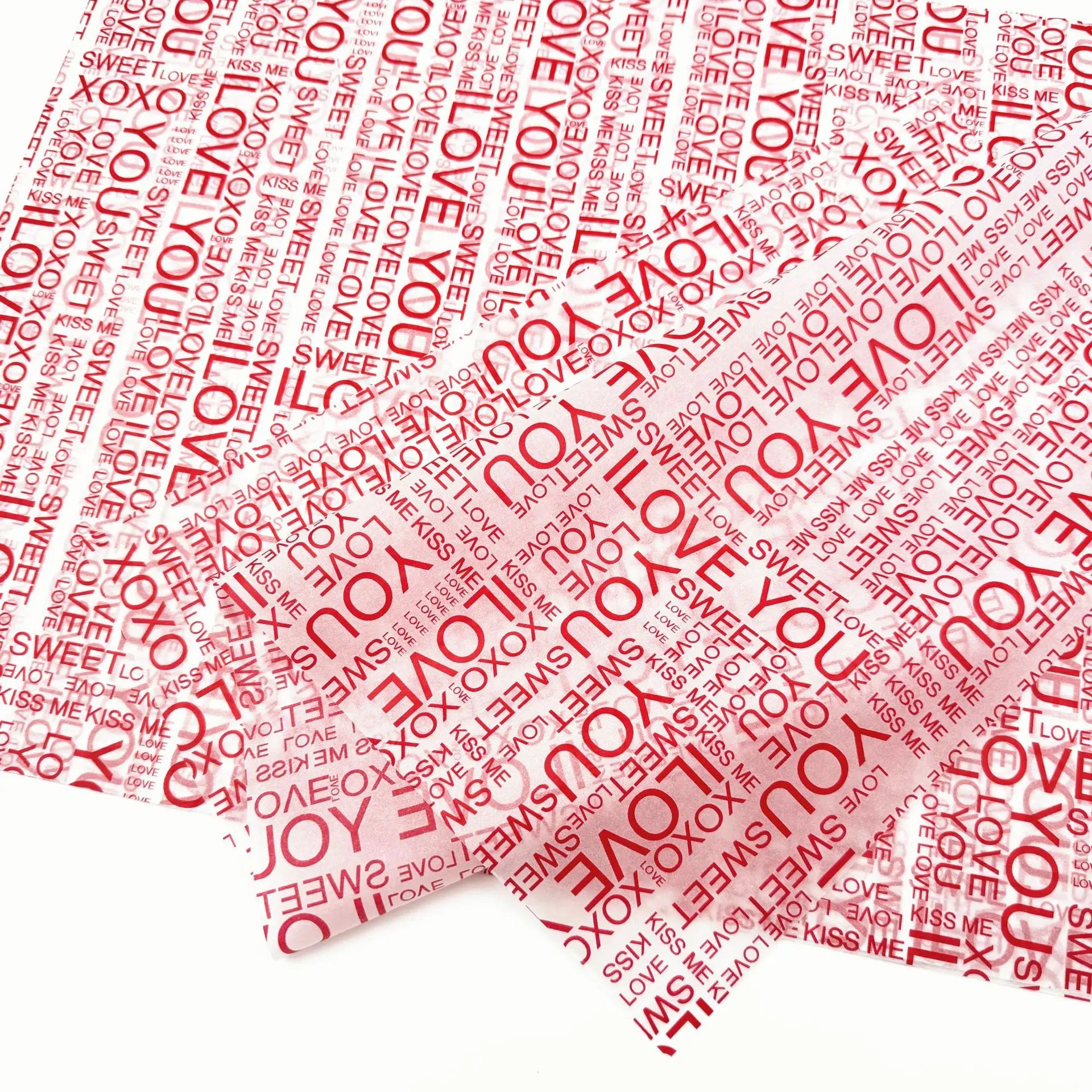 30Pcs Valentine's Day Red Parchment Paper Sheets | 5 Style Choices for Gift Wrapping & Party Decor