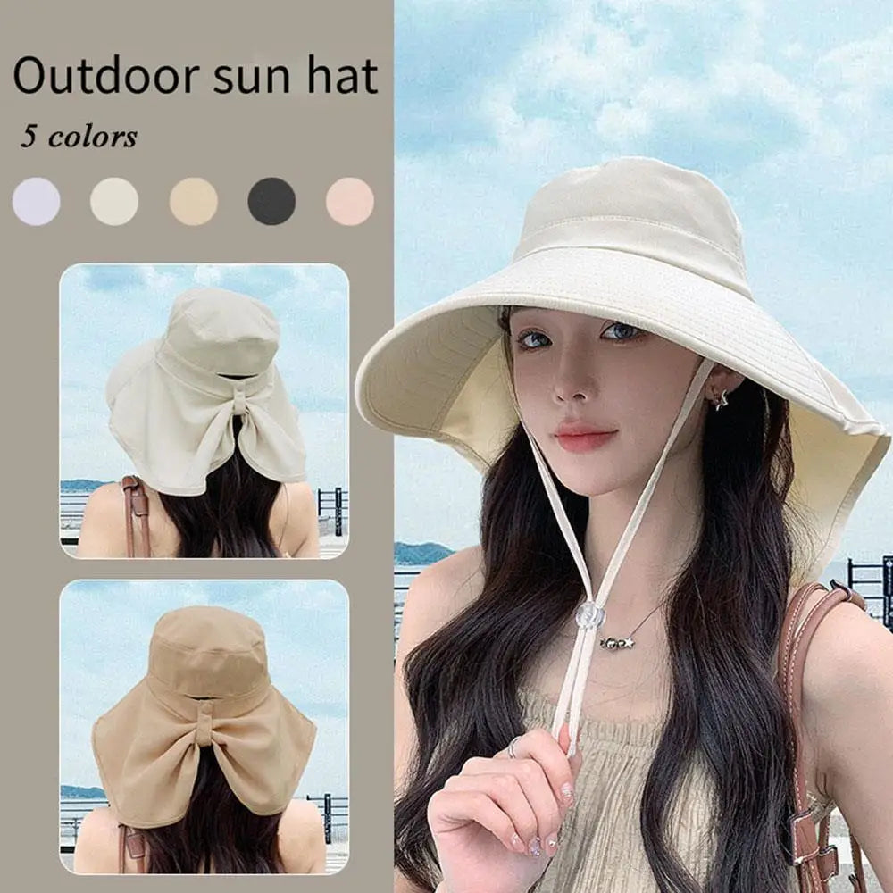 Wide Brim Sun Hat with Neck Flap | UV Protection Fisherman Hat for Outdoor Travel