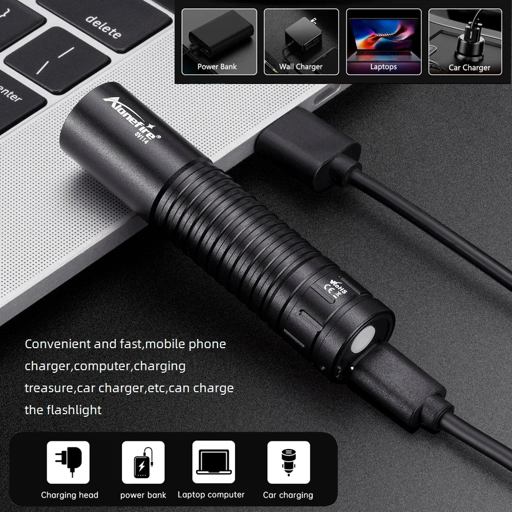 365/395nm UV Flashlight Rechargeable | Mini Ultraviolet Detection Light for Pets, Money, and More