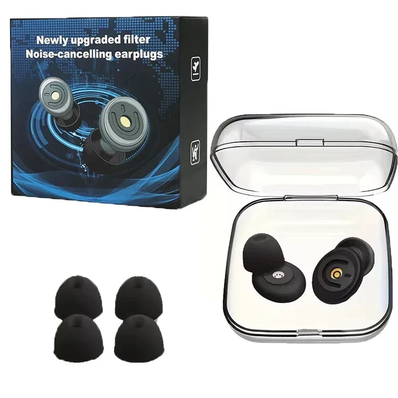 Ear Plugs for Sleeping Noise Cancelling | 40dB Noise Reduction Silicone Earplugs with 8 Ear Tips