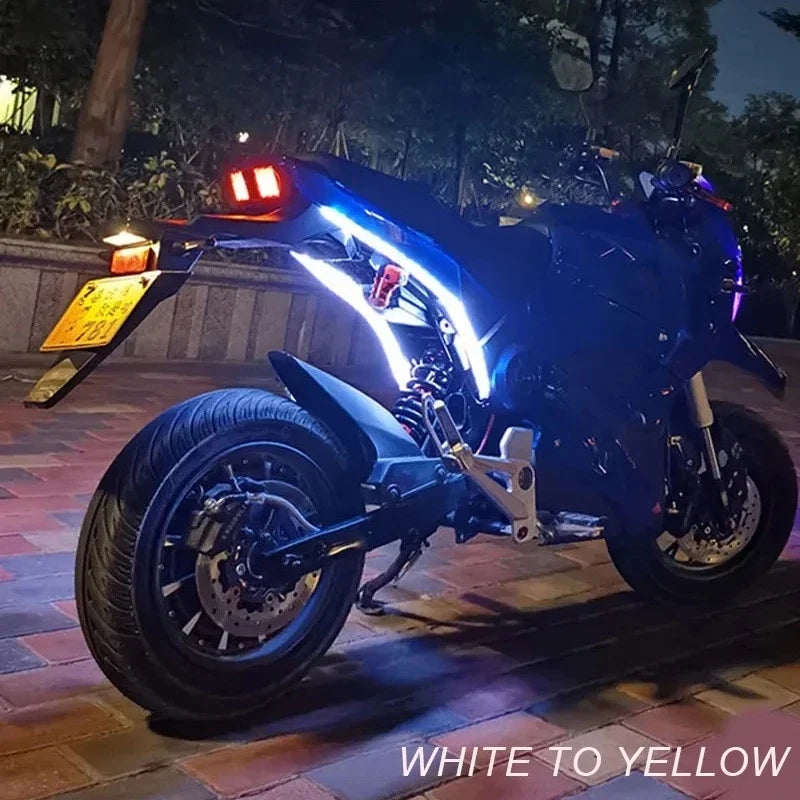 2pcs 12V Motorcycle LED Turn Signal Lights | DRL Daytime Running Lights Tail Light Strip