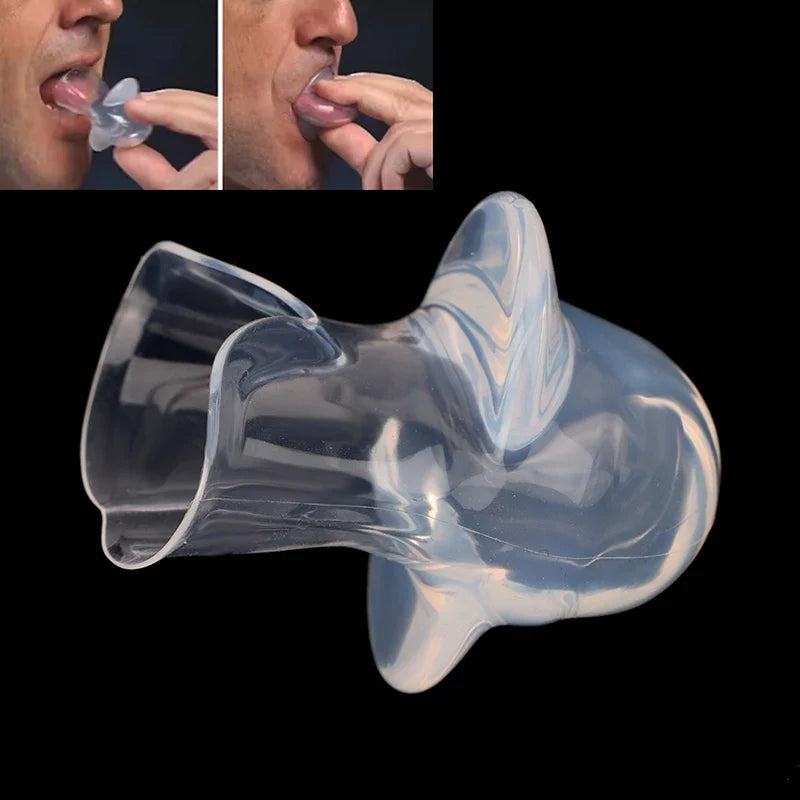 Anti Snoring Mouthpiece | Medical Silicone Tongue Retainer for Sleep Apnea