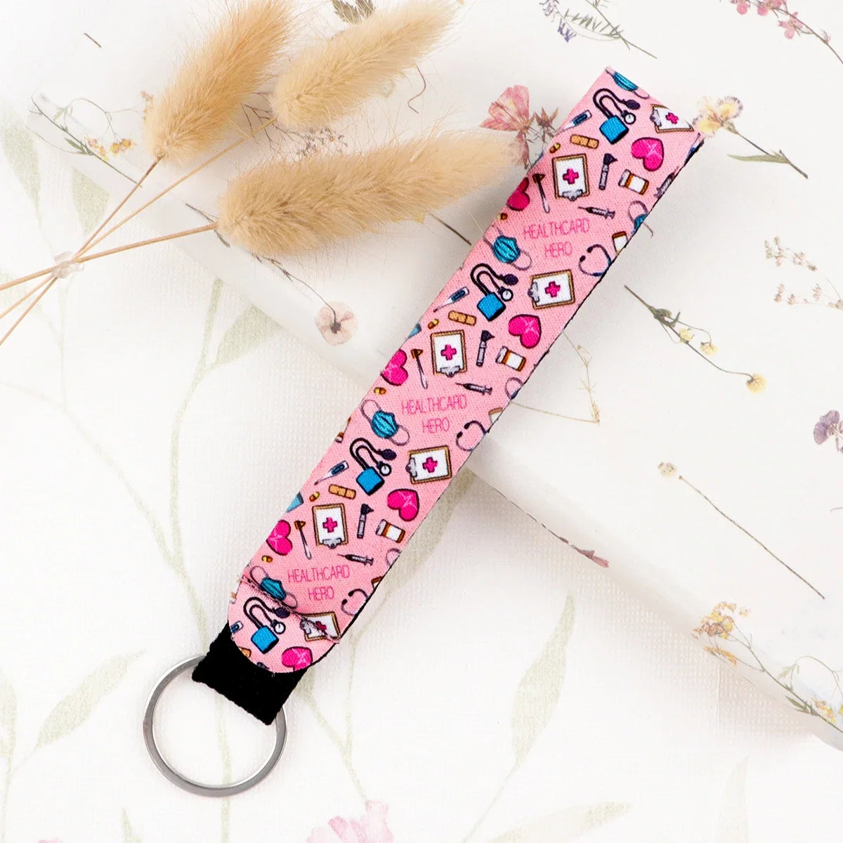 Cartoon Animal Keychain with Wrist Strap | Anti-Lost Lanyard for Keys
