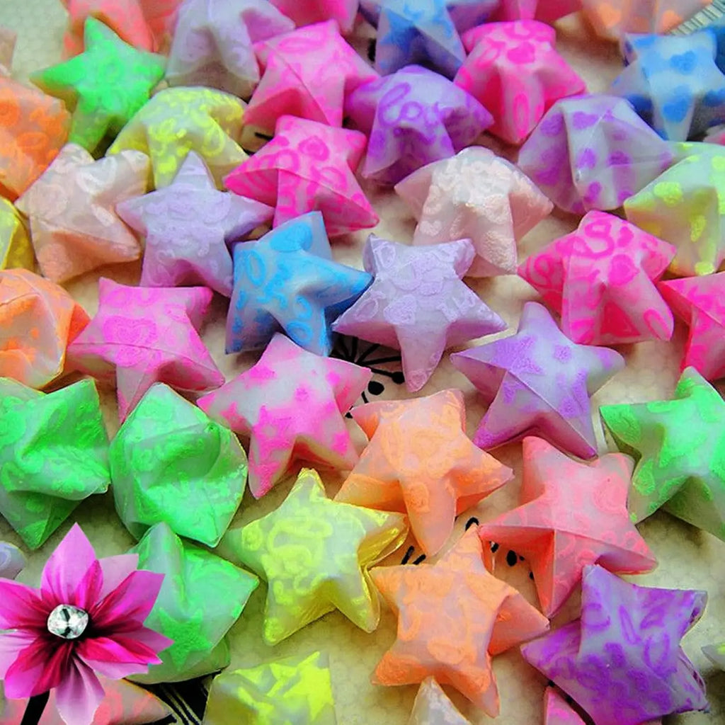 Colorful Origami Star Paper Strips | DIY Lucky Star Craft Kit