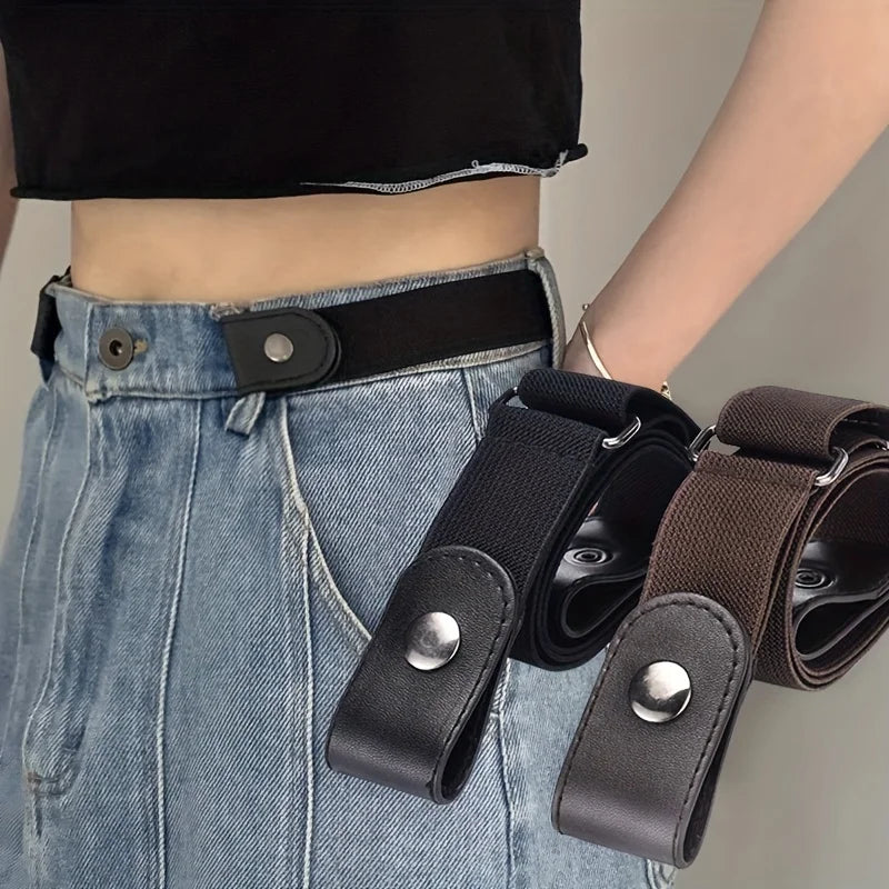 Elastic No-Show Belt | Stretch Woven Waistband for Men and Women