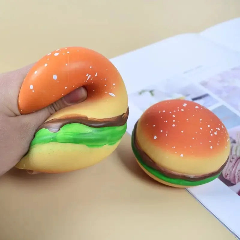 Hamburger Squeeze Stress Ball | Sensory Toy for Anxiety Relief