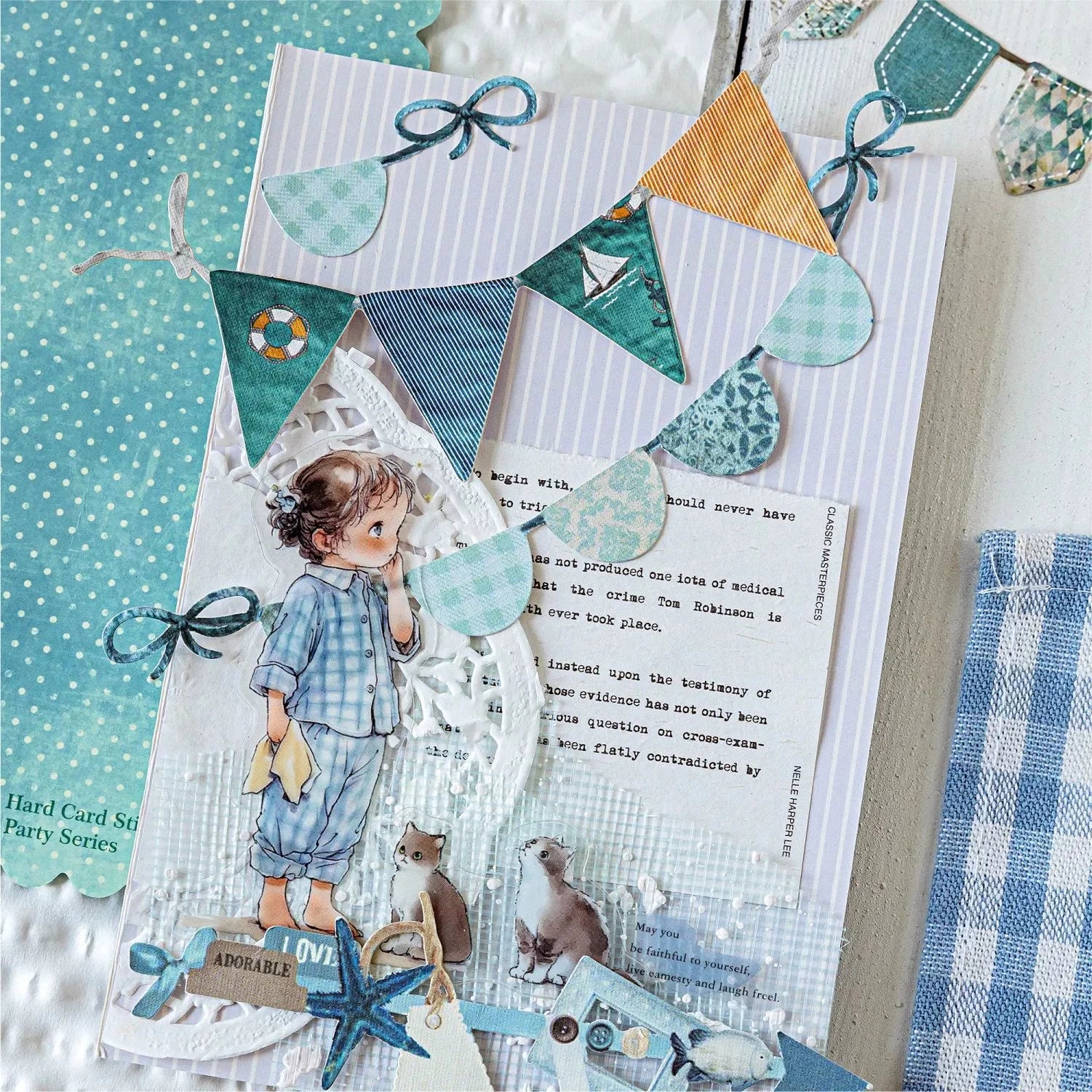10 pcs Vintage Festival Hollow Landscape Scrapbook Stickers | Handmade Collage Journal Pack
